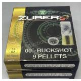 2x Zuber 12ga 00-buckshot 10rds/box