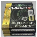 2x Zuber 12ga 00-buckshot 10rds/box