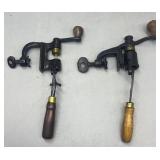 Two antique shotgun shell crimpers