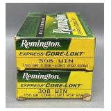 2x Remington 308 Win 20 Rds/Box 150Gr PSP