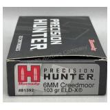 Hornady 6mm Creedmoor 20 Rds/Box 103Gr ELD-X