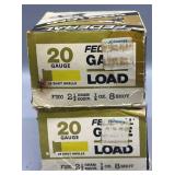 2x Federal 20ga game load 25rds/box 2,1/2in