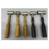 Five Antique powder measures