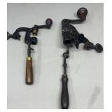 Two antique shell crimpers