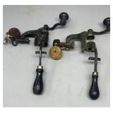 Two antique shell crimpers