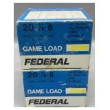 2x Federal 20ga game load 50rds 2,3/4in
