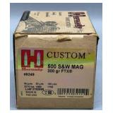 Hornady 500 S&W Mag 20 Rds/Box 300Gr FTX
