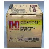 Hornady 500 S&W Mag 12 Rds 300Gr FTX