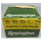 Remington 20ga express long range 25rds 2,3/4in