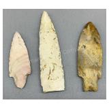 3 Indian Artifacts - Howard Cty Find - 4 1/4in