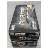 2x Blazer 9mm Luger 50rds/box
