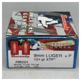 Hornady 9mm Luger +P 25 Rds/Box 124Gr XTP