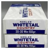 2x Nosler Whitetail 30-30 Win 20 Rds/Box 150Gr