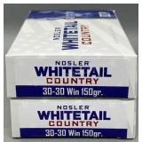 2x Nosler Whitetail 30-30 Win 20 Rds/Box 150Gr