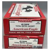 2x Federal 40 S&W 50 Rds/Box 180Gr TMJ
