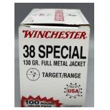 Winchester 38 Special 100 Rds/Box 130 Gr FMJ