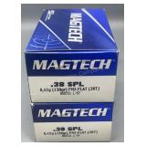 2x Magtech .38 SPL 50rds/box