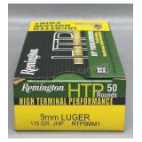Remington 9mm Luger 50 Rds/Box 115Gr JHP