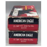 2x American Eagle 40 S&W 165Gr FMJ 50 Rds/Box