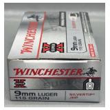 Winchester 9mm Luger 50 Rds/Box 115Gr Silvertip