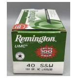 Remington 40 S&W 100 Rds 180Gr MC