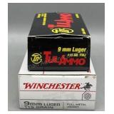 100 Rds 9mm Luger Winchester & TulAmmo