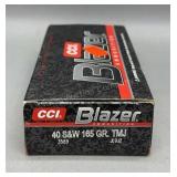 CCI Blazer 40 S&W 50 Rds/Box 165Gr TMJ