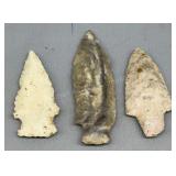 3 Indian Artifacts - Howard Cty Find - 4in
