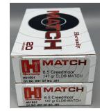 2x Hornady 6.5 creedmoor 20 rds/box