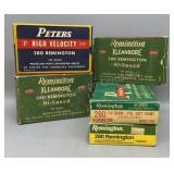 35 Rds 280 Rem & Empty Boxes