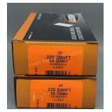 2x HSM 220 Swift 20 Rds/Box 55Gr V-Max