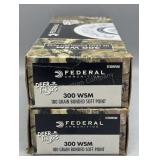 2x Federal 300 WSM 20 Rds/Box 180Gr BSP