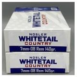 2x Nosler Whitetail 7mm-08 Rem 20 Rds/Box 140Gr