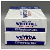 2x Nosler Whitetail 270 Win 20 Rds/Box 130Gr