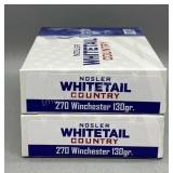 2x Nosler Whitetail 270 Win 20 Rds/Box 130Gr