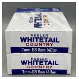 2x Nosler Whitetail 7mm-08 Rem 20 Rds/Box 140Gr