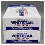 2x Nosler Whitetail 7mm-08 Rem 20 Rds/Box 140Gr