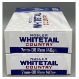 2x Nosler Whitetail 7mm-08 Rem 20 Rds/Box 140Gr