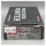 Hornady 6mm ARC 20 Rds/Box 103Gr ELD-X