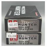 2x Hornady 6mm ARC 20 Rds/Box 103Gr ELD-X