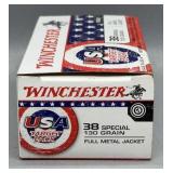 Winchester 38 Special 50 Rds/Box 130Gr FMJ