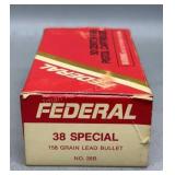 Federal 38 Special 50 Rds/Box 158Gr