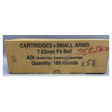 160 Rds ADI 7.62x51 F4 Ball Ammo