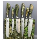 Mossy Oak Knife Set on Magnetic Board