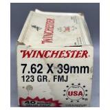 Winchester 7.62x39mm 40 Rds/Box 123Gr FMJ