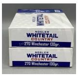 2x Nosler Whitetail 270 Win 20 Rds/Box 130Gr