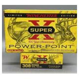 2x Winchester 308 Win 20 Rds/Box 150Gr