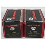 2x Winchester 17 HMR 50 Rds/Box 17Gr VMax
