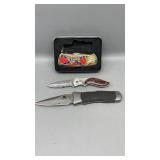 Three knives one sog knife