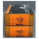 2x HSM 220 Swift 20 Rds/Box 55 Gr V-Max